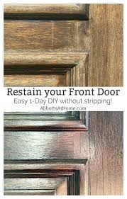 In this series of diy home repair videos, our expert carpenter mark blocker tells you how to fix a door jam on the inside of your house. How To Restain A Door Without Removing It Abbotts At Home