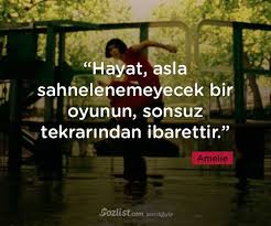 Hayat Asla Sahnelenemeyecek Bir Oyunun Sonsuz Tekrarindan Ibarettir Amelie Ozlu Sozler Hayat