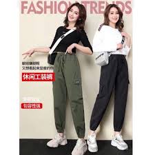 Women mens combat straight pants cargo military casual outdoor tactical trousers. Korean Cargo Jogger Pants For Women 5512 Shopee Philippines