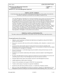 Setting goals for performance and deadlines in ways that comply with company's plans and vision organizing workflow and ensuring that employees understand their duties or delegated tasks monitoring employee productivity and providing constructive feedback and coaching Https Www Silvergatebank Com Custom Fi Silvergate Fb Disclosure 115 Cash Management Specialist Job Description Pdf