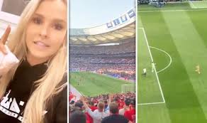 During the first half of the uefa champions league final between tottenham hotspur and liverpool. Champions League Final Streaker Reveals How She Got On Pitch After Getting Out Of Jail Football Sport Express Co Uk
