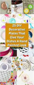 Home decor background, interior decoration, kitchen plate. 25 Diy Decorative Plates That Give Your Dishes A Hand Painted Look Diy Crafts