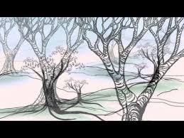 The Helpful Art Teacher Drawing And Painting Trees Light And Shadow In An Autumn Landscape Landscape Drawings Tree Drawing Drawings