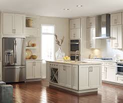 painted maple cabinets in a