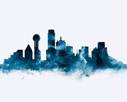 Dallas Print Dallas Skyline Dallas Art Watercolor Printable Dallas United States Texas Cityscape Gift Home Decor Download Wall Art Dallas Skyline Skyline Art Skyline Drawing
