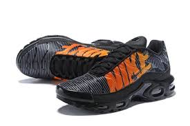 Enthusiasm Nike Air Max Plus Tn Striped Black Total Orange Anthracite Tour Yellow At0040 002 Sneakers Men S Running Shoes Running Shoes For Men Nike Air Max Plus Nike Air Max