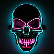 Tssplus Mascara El Mask The Purge Light Up Neon Skull Mask Party Led Ligth Mask Original Purge Masks For Adults The Purge Nun Light Up Cool Purge Mask Light Up Purge Scary Mask Purge Nun Mask Light