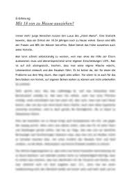 Langer text, aber bitte, ich brauche wirklich hilfe! Erorterung Mit 18 Von Zu Hause Ausziehen Erorterung