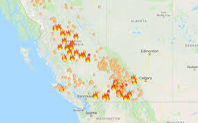 The fire is located approximately 11 kilometres west of west kelowna and 2 kilometres north of highway 97c and is estimated at one hectare. Bc Fire Map Shows Where Almost 600 Canada Wildfires Are Still Burning