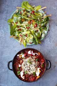 Add olive oil and all your chopped vegetables. Veggie Chilli Vegetables Recipes Jamie Oliver Recipes Recipe Vegetable Recipes Yummy Salad Recipes Easy Salad Recipes