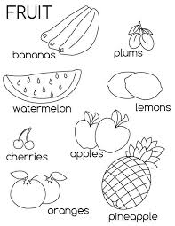 Fruits And Vegetables Coloring Pages Momjunction Coloring Worksheets For Kindergarten Fruit Coloring Pages Fruits For Kids
