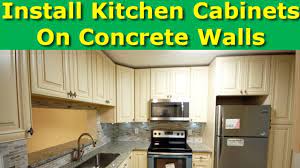 If you need to hang something on the wall, this is how to do it. How To Install Kitchen Cabinets On Concrete Brick Walls Drywall Youtube