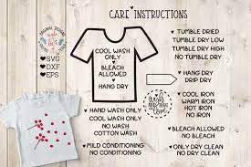 T Shirt Care Instructions Card Instructions In Svg Dxf Eps Etsy Instruction Clothing Care Washing Clothes