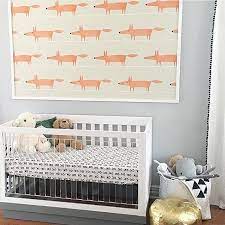 Well Hello Mr Fox We Love The Idea Of Framed Wallpaper For A Fun Not Permanent Cost Effective Pop Of Pa Baby Nursery Decor Framed Wallpaper Nursery Themes