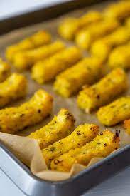 Cover a baking sheet with parchment paper or cooking spray. Vegan Baked Herbed Polenta Fries Veganosity