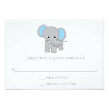 Elephant Baby Shower Rsvp Response Card Zazzle Com Elephant Baby Shower Baby Shower Newborn Baby Gifts