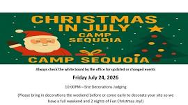 Christmas In July — CAMP SEQUOIA