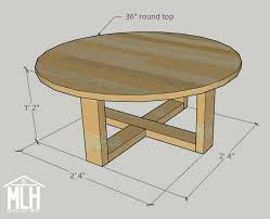Cut two 2x4 boards the length of your table, and two more its width. More Like Home Round Coffee Tables 4 Easy To Build Styles Day 10