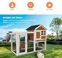 Amazon.com: YOPTO Gallinero y conejero de madera de lujo con ...