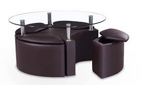 Beige rectangular ottoman coffee table. Coffee Table And Four Stools Groupon Goods