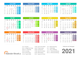 Die gesetzlichen feiertage und kalenderwochen sind auch in diesen pdf kalendern markiert. Kalender 2021 Zum Ausdrucken Kostenlos