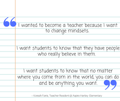 I will set high goals as a teacher and do my best to show each and every student that these goals are within their. Facebook