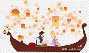 Mother gothel gives the crown to rapunzel to give to flynn. Disney S Tangled Boat Scene Illustration Rapunzel Flynn Rider Light Art Lantern Tangled Love Public Relations Png Pngegg