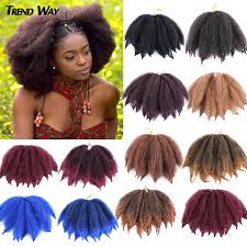 Most of our customers use around. Marley Twist Braiding Hair Afro Kinky Marley Braid Hair Crochet Braids Brown Black Blue Soften Cuban Synthetic Hair Extensions Aliexpress
