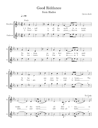 Do you know the lyrics to the song 'good riddance' from the game 'hades'? Good Riddance By Darren Korb From Hades Sheet Music For Tenor Mezzo Soprano Mixed Duet Download And Print In Pdf Or Midi Free Sheet Music For Good Riddance By Darren Korb