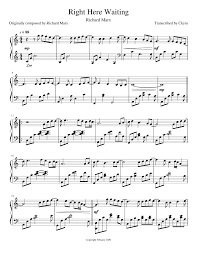Download And Print In Pdf Or Midi Free Sheet Music For Right Here Waiting By Richard Marx Arranged By Ckyiu Fo In 2020 Right Here Waiting Richard Marx Free Sheet Music