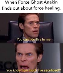 The Star Wars Network On Instagram Poor Anakin Follow Starwars Network Starwars Starwarsmem Star Wars Humor Star Wars Jokes Star Wars Memes