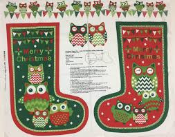 Find great deals on ebay for large santa stocking. Christmas Happy Owl Large Stocking Panel Moonee Ponds Sewing