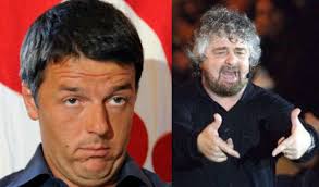 Risultati immagini per grillo contro renzi