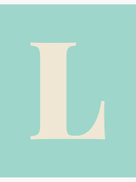Find & download free graphic resources for l alphabet. Buchstabe L Alphabet Art In Soft Mint Green Und Cream Galeriedruck Von Opalellery Redbubble