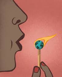 Climate change is a wicked problem, and it affects everything else that we are grappling with on a daily basis: Thought Provoking Conceptual Illustrations From Davide Bonazzi Climate Change Art Global Warming Poster Climate Change Poster