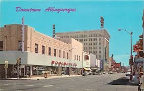 Albuquerque Nm Art Deco Woolworths Fnb 4th Street Central Avenue 1950s Postcard New Mexico Homes Downtown Albuquerque New Mexico Usa