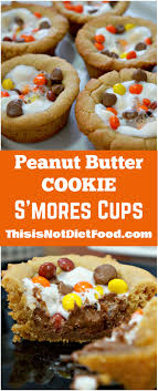 Peanut Butter Cookie Cups S Mores Cookies Easy Peanut Butter Cookie Recipe Yummy Peanut Butter Cookie Cookie Cups Recipe Dessert Recipes Easy Easy Desserts