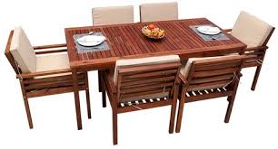 Rectangular table, folding chairs for an easy transport and storage. Buy Yatai Acacia Wood Table Sofa Garden Dining Set 7 Pcs Online Shop Home Garden On Carrefour Uae