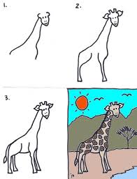 Giraffe Drawing For Kids Animal Drawings Sketches Drawings Art For Kids