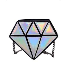 Shein Sheinside Metallic Silver Diamond Chain Bag Silver Bags Silver Diamonds Diamond Chain