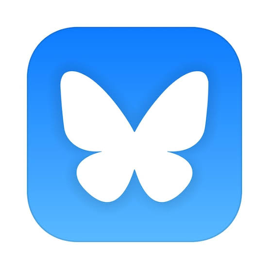 Ícone de aplicativo Bluesky Logotipo de mídia social Ilustração vetorial Plataforma social de microblog descentralizada | Vetor Premium