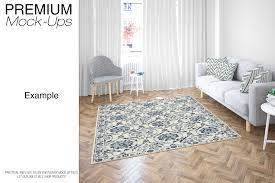 Download Carpets In Living Room Mockup Set On Behance