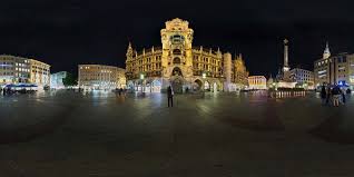 Cubic Panoramas Panoramic Photo Munich Marienplatz Night Panoramic Photo Panoramic Beauty Places