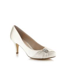 Debut Ivory Satin Diamante Trim Occasion Shoes At Debenhams Com 39 50 With Images Ivory Wedding Shoes