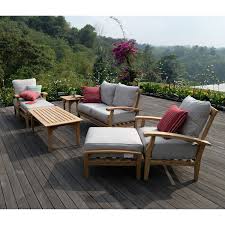 Sonoma Teak 7 Piece Deep Seating Set Various Colors Sam S Club Teak Patio Furniture Patio Seating Sets Outdoor Seating Set