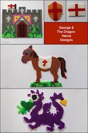 hama bead george and the dragon designs perler patterns beading crafts coloriage batmobile de batman