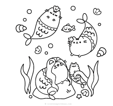 Pusheen In Love Coloring Pages Coloring And Drawing
