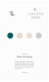 Calisto Park Janine Isabelle Brand Color Palette Branding Design Inspiration Branding Design