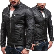 Feifa Fashion 9125 Veste Mi Saison Art Matelassee En Simili Cuir 4d4 Bolf Co Veste Cuir Homme Veste En Jean Homme Veste En Cuir