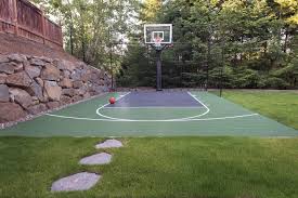 With an open top design and superior weather resistance and drainage, our floors are ready to play all year round. Backyard Basketball Court Paradise Restored Landscaping